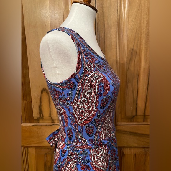 Talbots - Petites - Stretch Cotton/Modal Paisley Print Maxi Dress, EUC, est S/MP - Picture 12 of 15